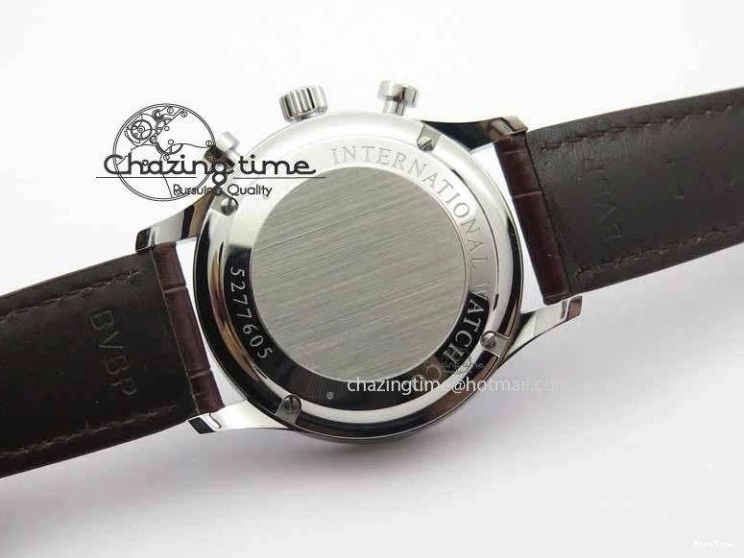 MIROTIME 0128 Unique Portuguese IW3714 Diam ZF V2 1:1 Best Edition Gray Dial On Brown Leather Strap A79350 (Slim Movement) 7250